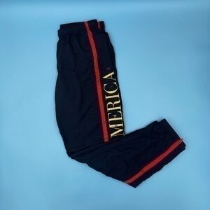 PERRY ELLIS AMERICA Embroidered Nylon Track Pants